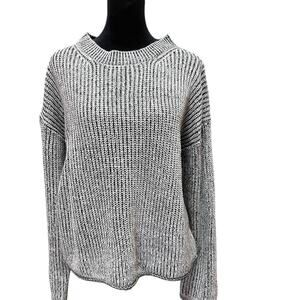Becool L women’s sweater taupe & black, crewneck